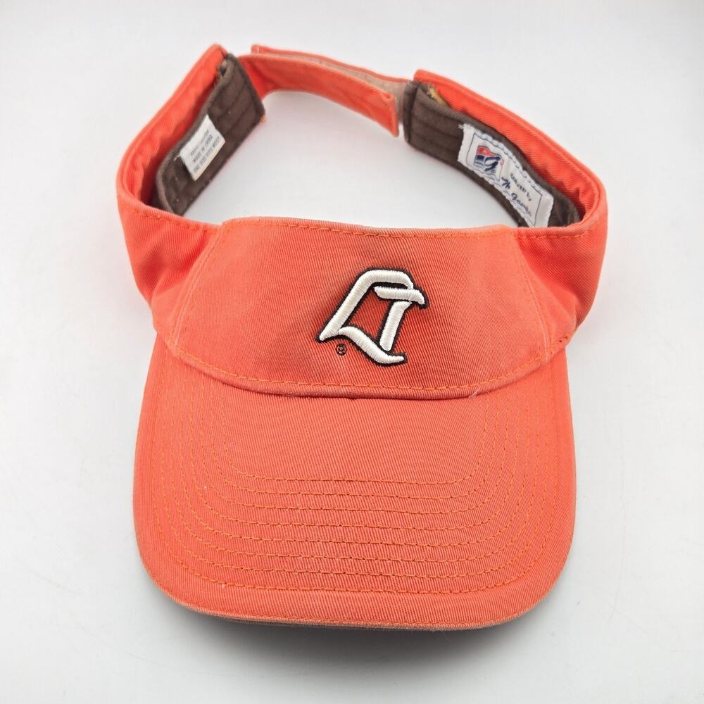 The Game Bowling Green Falcons Sun Visor Hat Orange Adjustable Logo